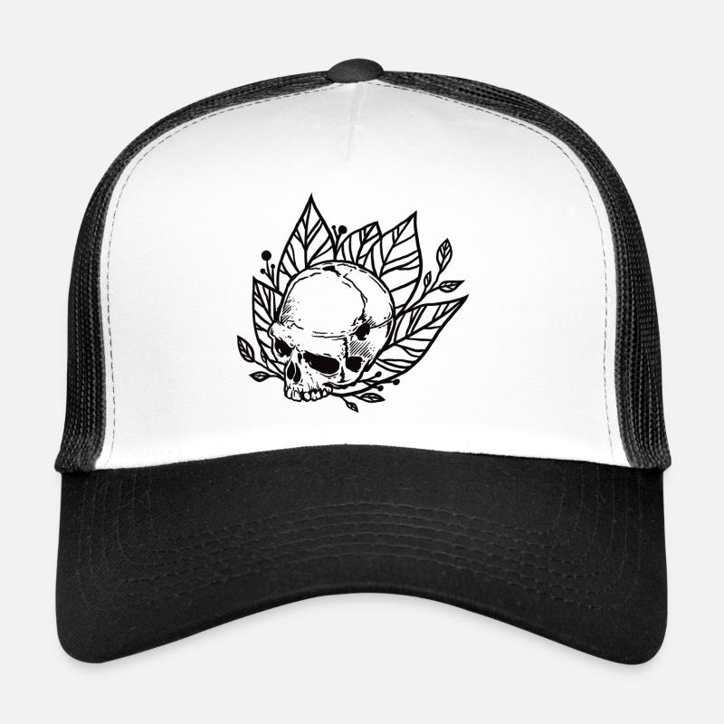 Black Skull Trucker Cap