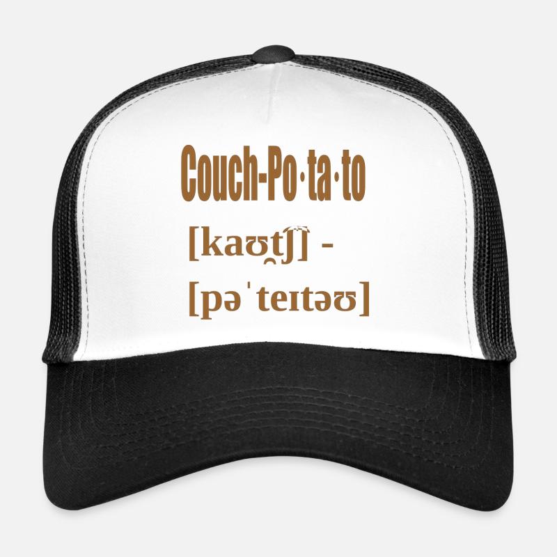 couch potato - Trucker Cap - Weiß/Schwarz