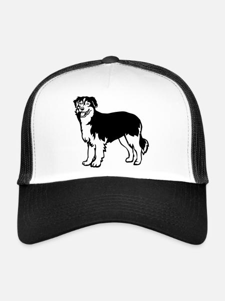 Australian Shepherd - Trucker Cap - white/black - Front