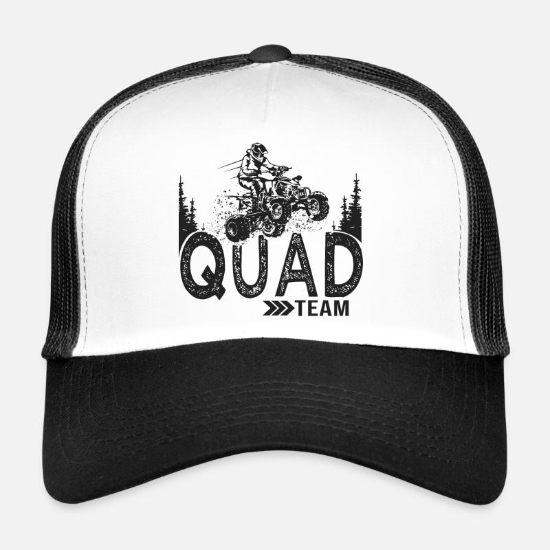 Quad team quad atv quad quad utv - Casquette trucker  - blanc/noir