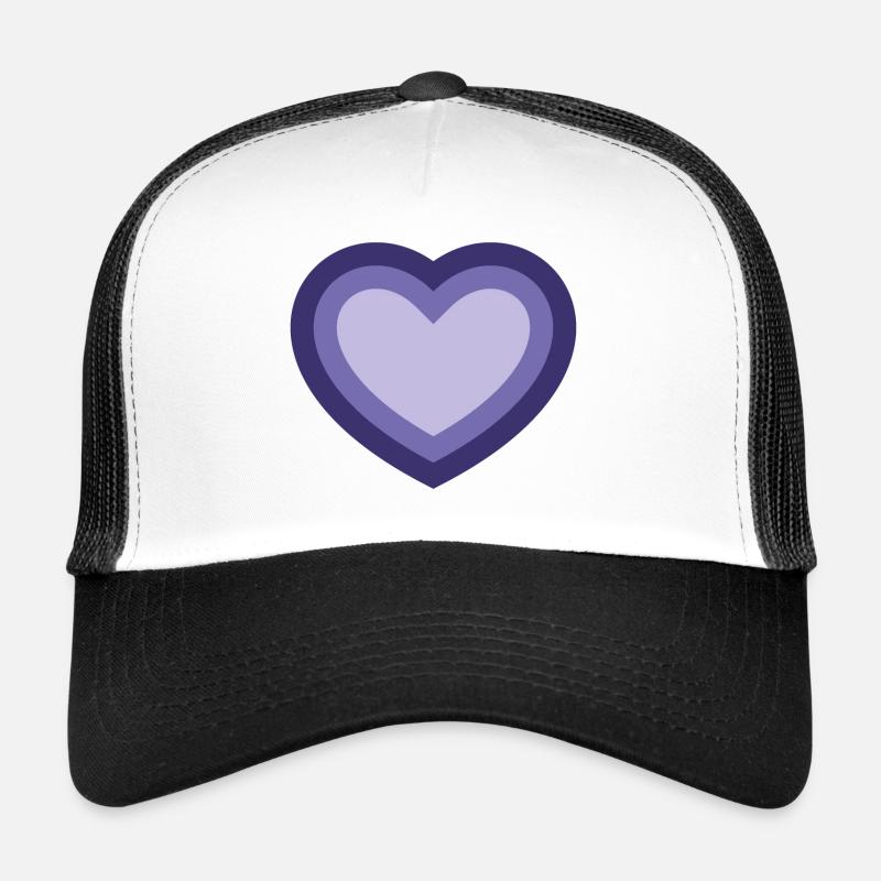 Cœur pourpre concentrique Casquette trucker 