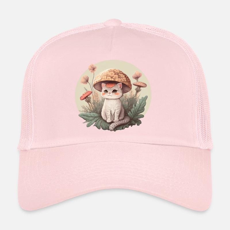 Esthétique Cat Toadstool Hat Mushroom Cottagecore Casquette trucker 