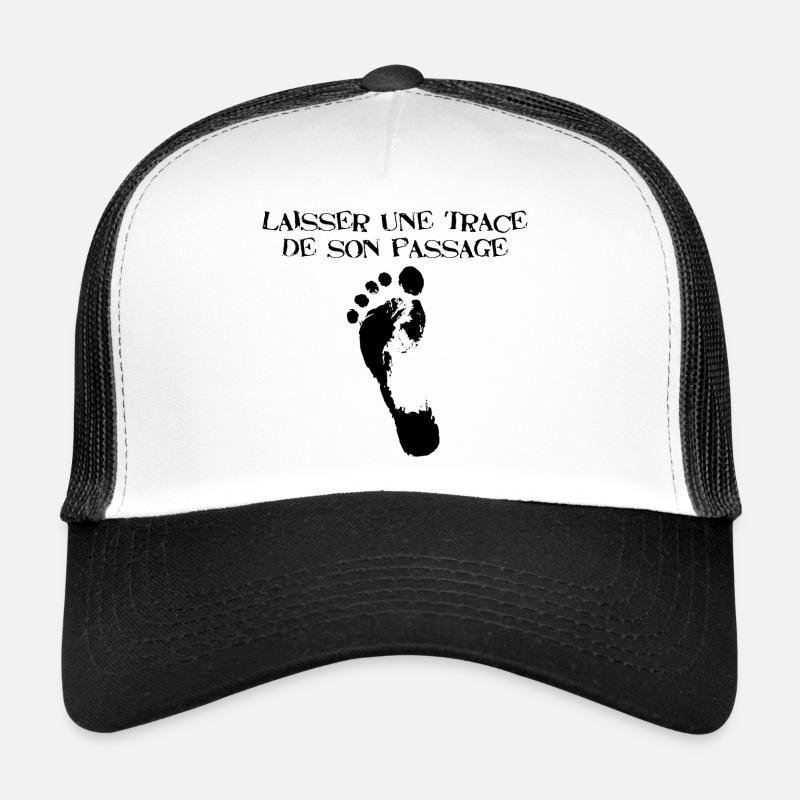 Laisser une trace de son passage (noir) Casquette trucker 