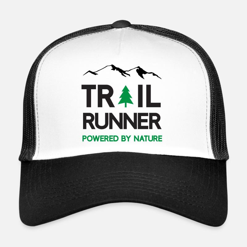 Trail Runner - Angetrieben von der Natur - Trucker Cap - Weiß/Schwarz