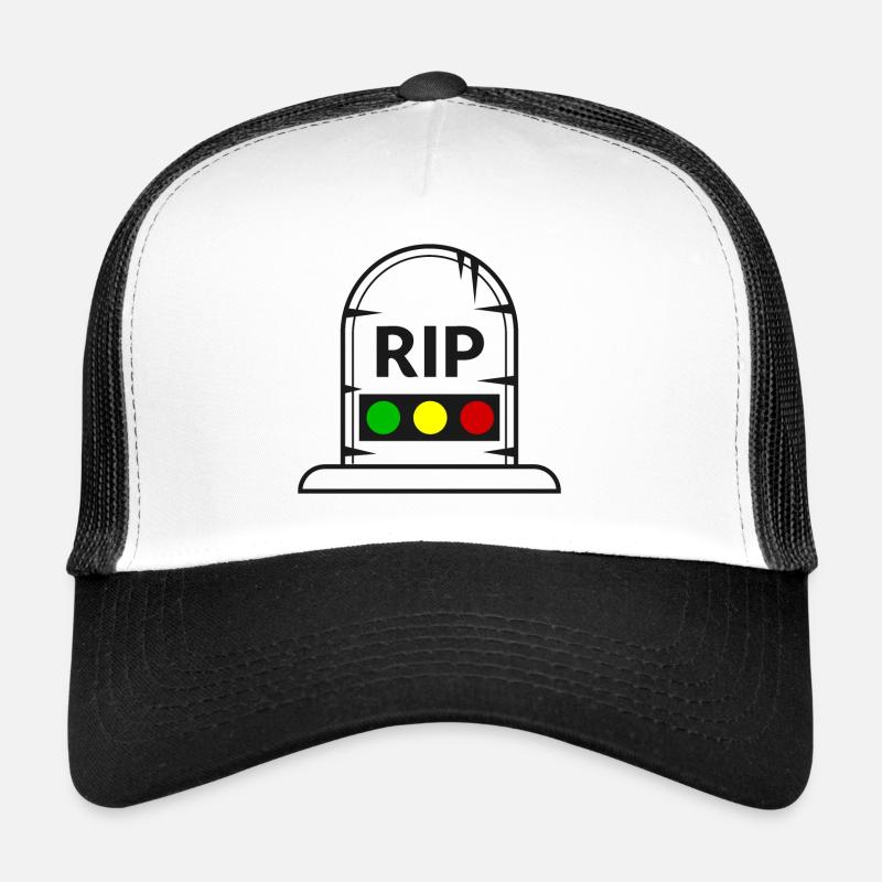 Ampel Ruhe in Frieden RIP - Trucker Cap - Weiß/Schwarz