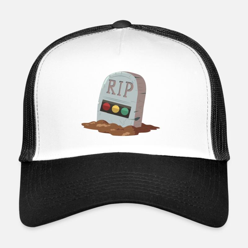 Ampel Ruhe in Frieden RIP - Trucker Cap - Weiß/Schwarz