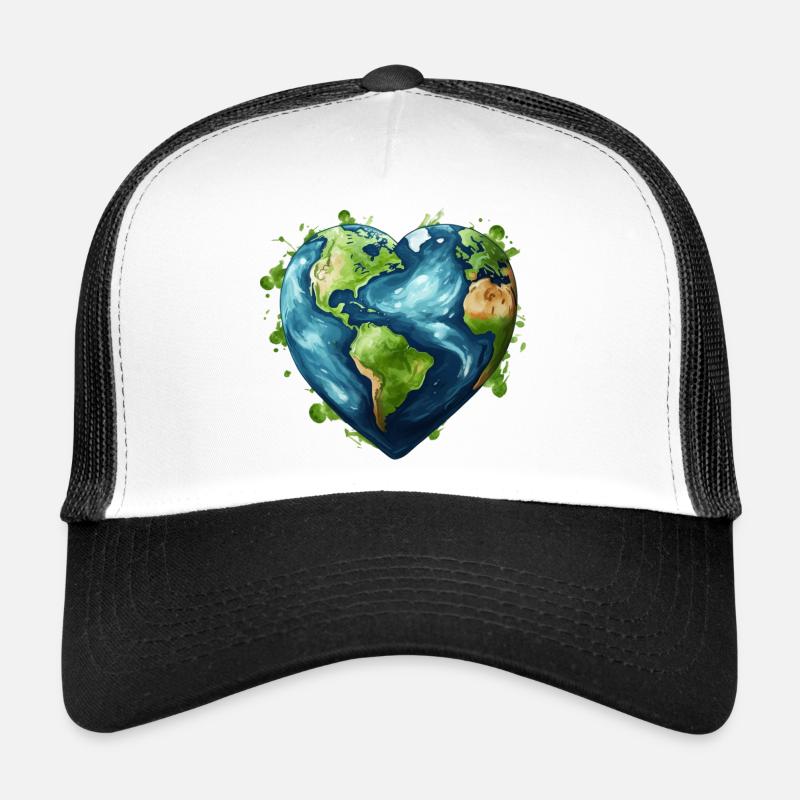 Liebe unsere Erde - Trucker Cap - Weiß/Schwarz