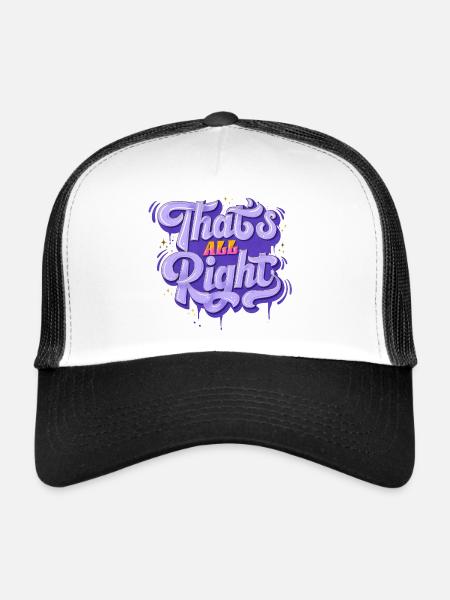 Tout va bien - Casquette trucker  - blanc/noir - Devant