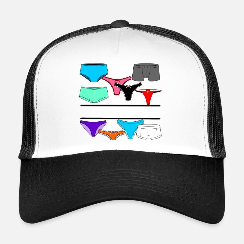 Lingerie logo with briefs and underpants Trucker Cap