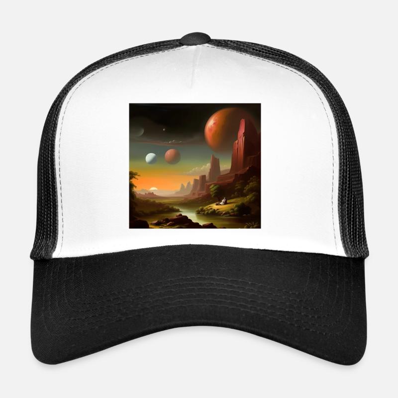 Planète univers ciel Casquette trucker 