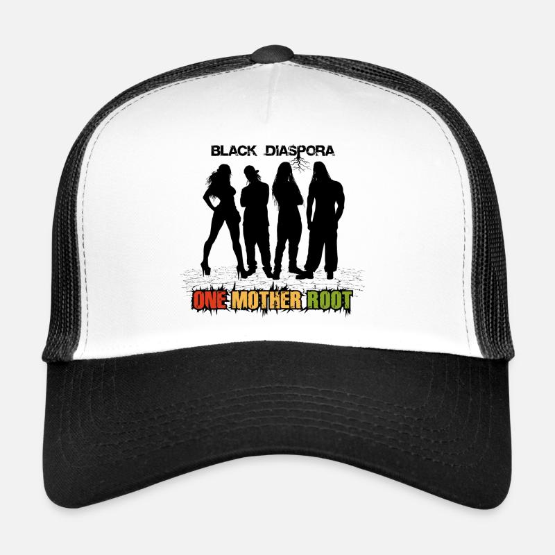 Feiern Sie die schwarze Diaspora - Trucker Cap - Weiß/Schwarz
