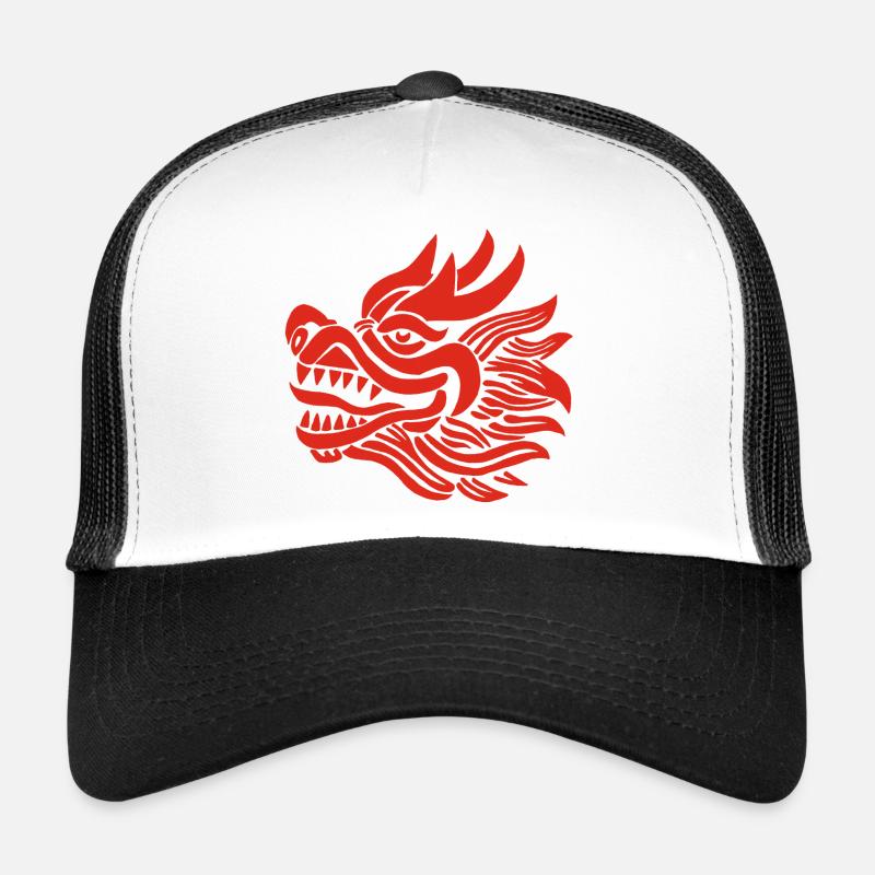 Chinesischer Drachenkopf (Rot) Trucker Cap