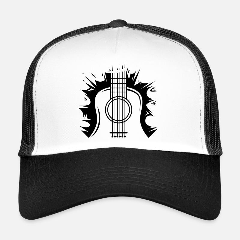 Icône d’illustration de logo d’explosion de guitare Casquette trucker 