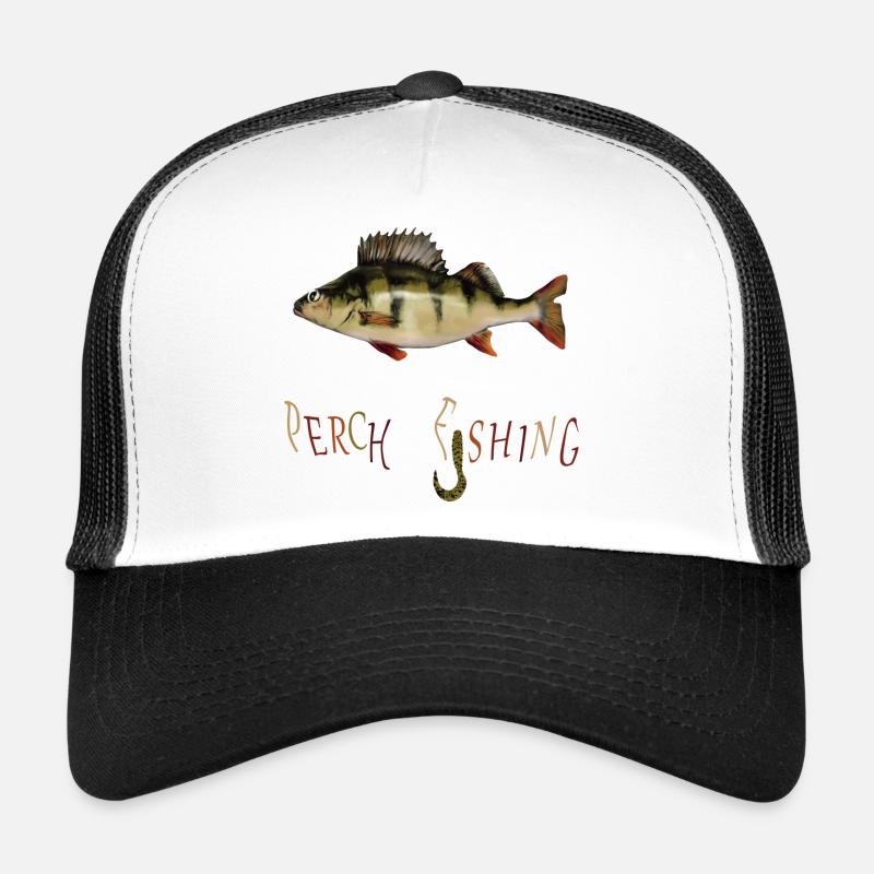 Perch Angler - Trucker Cap - white/black