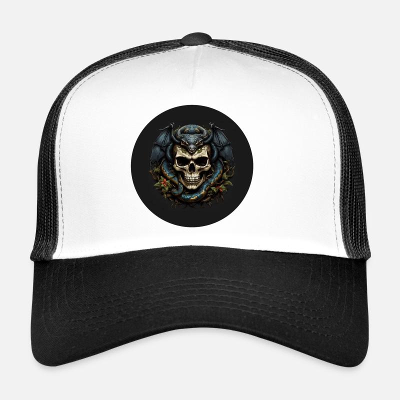 Decorative skull with snakes Trucker Cap