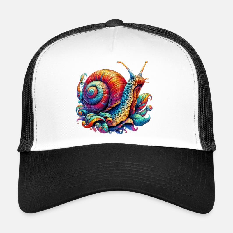 Schnecke - Trucker Cap - Weiß/Schwarz