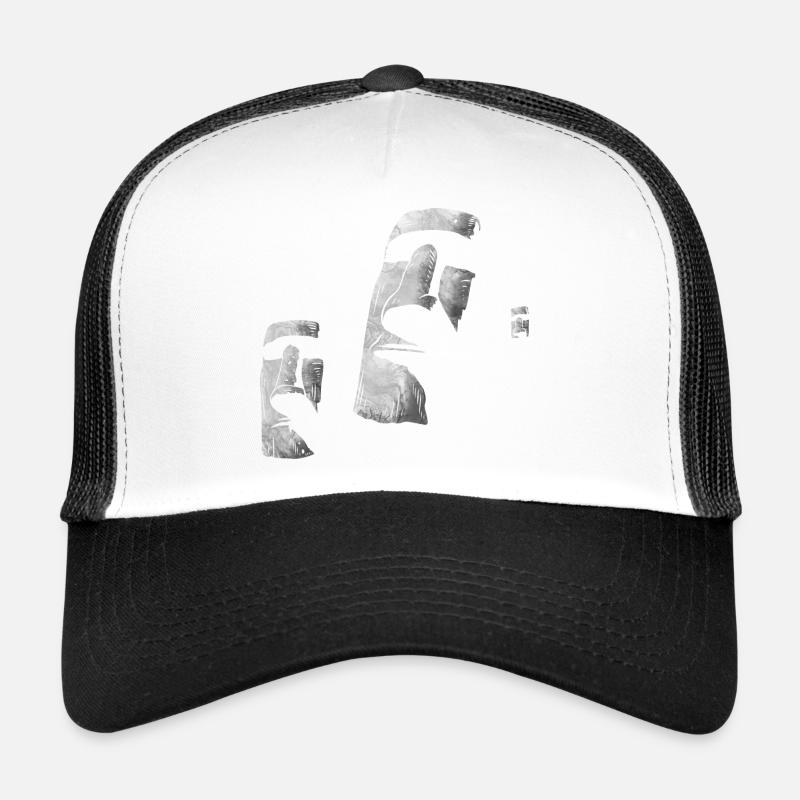Moai Heads Ile de Pâques Polynésie Casquette trucker 