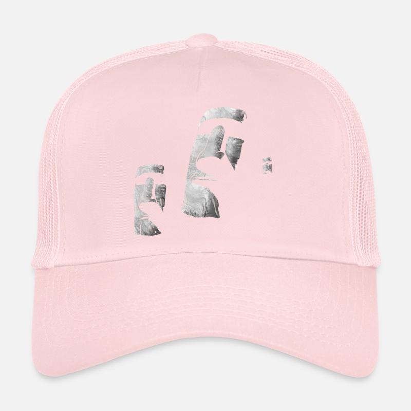 Moai Heads Easter Island Polynesia Trucker Cap