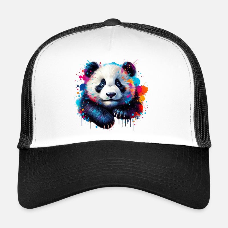 Panda - Trucker Cap - Weiß/Schwarz