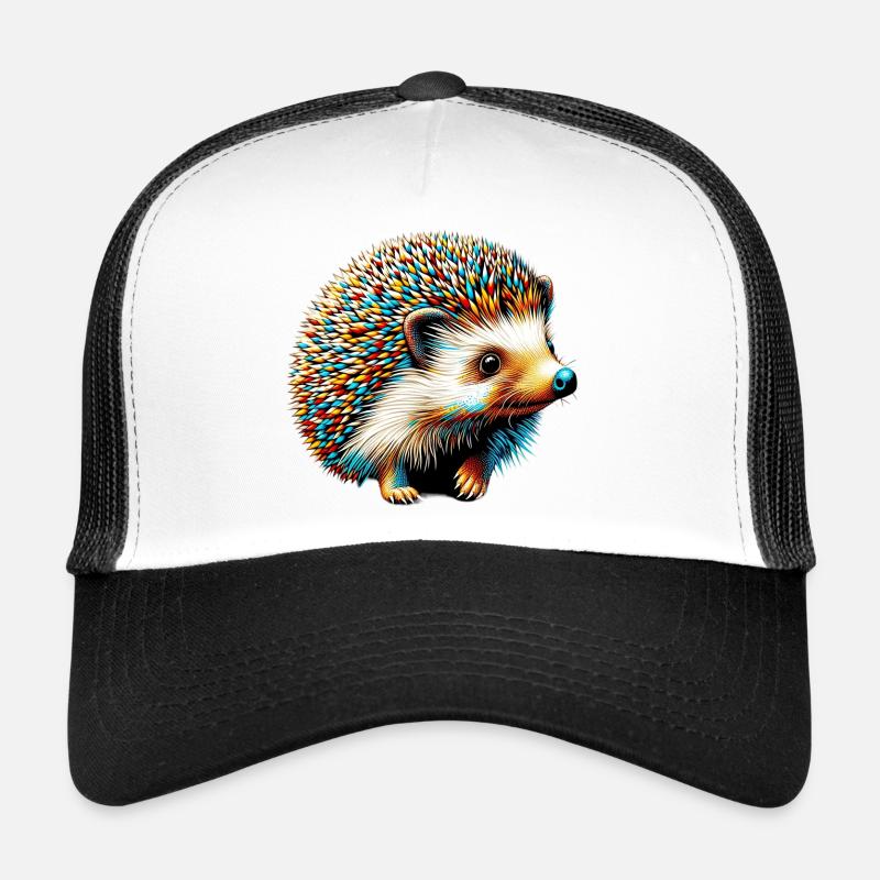 Hérisson - Casquette trucker - blanc/noir