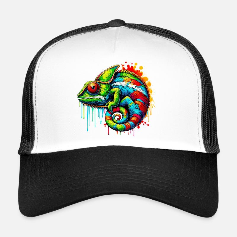 Chamäleon - Trucker Cap - Weiß/Schwarz