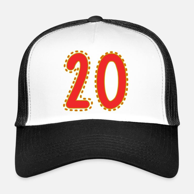 20. 20 ANS. 20e ANNIVERSAIRE. ANNIVERSAIRE 20 ANS. Casquette trucker 