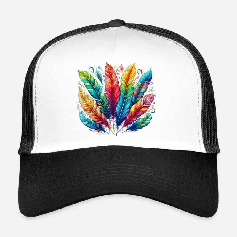 Feather Feather Pen Pens Trucker Cap