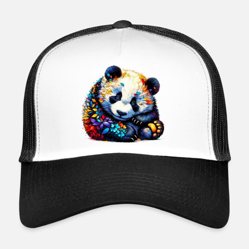 Panda - Casquette trucker  - blanc/noir