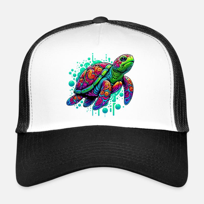 Schildkröte - Trucker Cap - Weiß/Schwarz