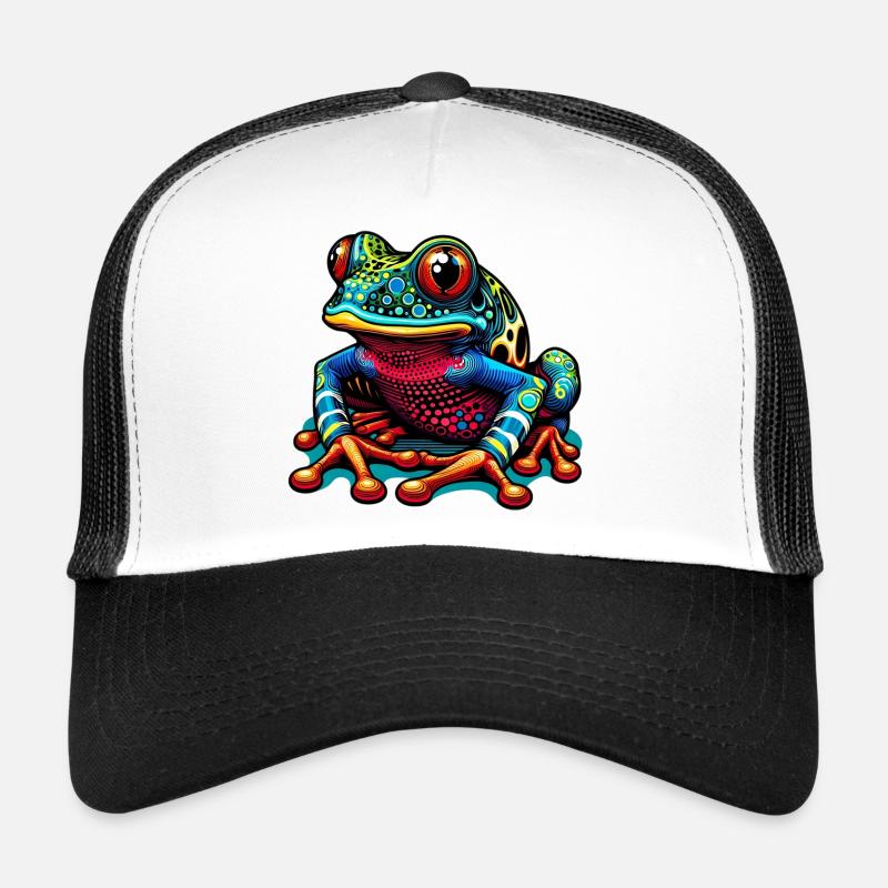 Grenouille - Casquette trucker  - blanc/noir