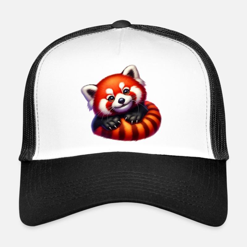 Red panda - Trucker Cap - white/black