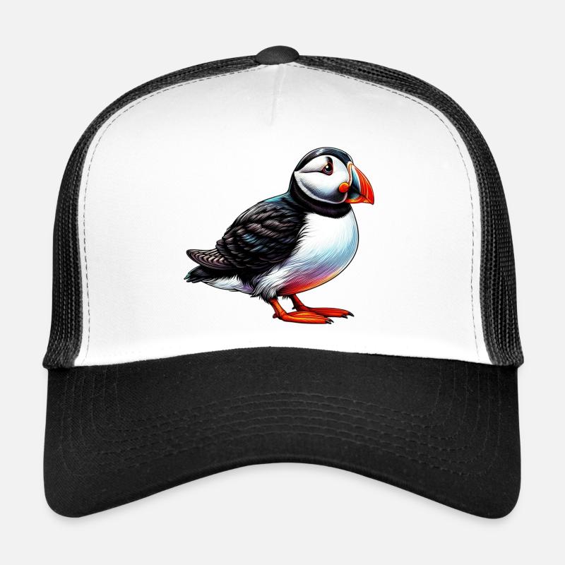 Macareux - Casquette trucker  - blanc/noir