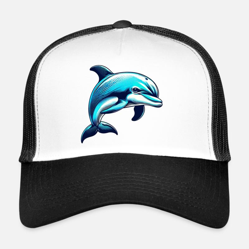 Delfin - Trucker Cap - Weiß/Schwarz
