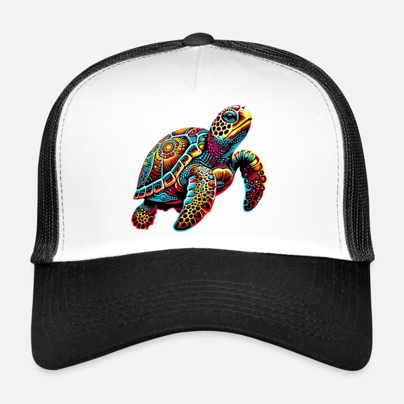 Schildkröte - Trucker Cap - Weiß/Schwarz