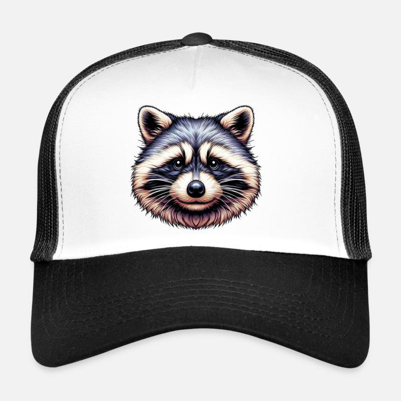 Waschbär - Trucker Cap - Weiß/Schwarz
