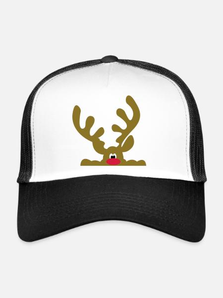 Cadeaux amusants pour Noël - Casquette trucker  - blanc/noir - Devant