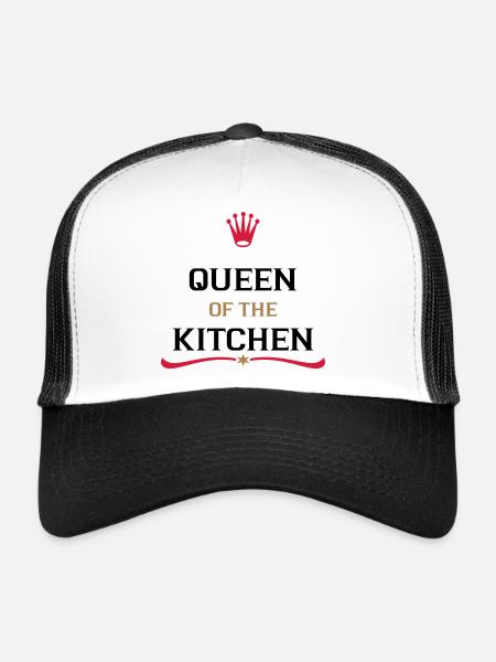 cooking apron for the perfect cook - Trucker Cap - white/black - Front