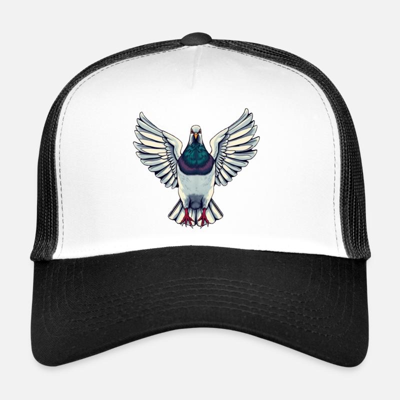 In Flight Pigeon - Trucker Cap - white/black