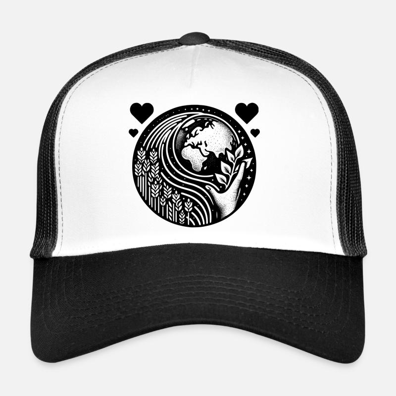 Love for the Earth – Growing for the Future! - Trucker Cap - white/black