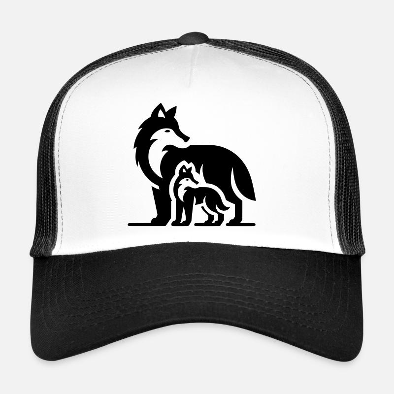 Wolf Wölfe Silhouette Trucker Cap