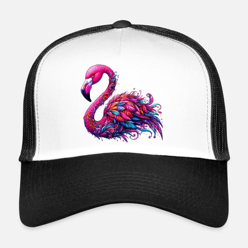 Flamingo - Trucker Cap - Weiß/Schwarz
