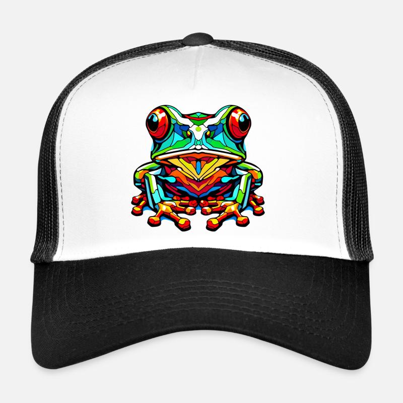 Frosch - Trucker Cap - Weiß/Schwarz