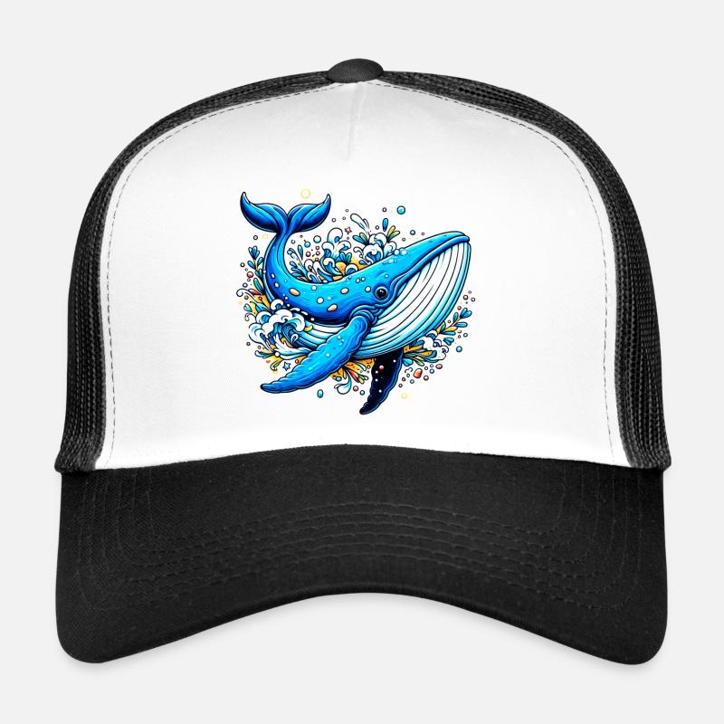 Wal - Trucker Cap - Weiß/Schwarz