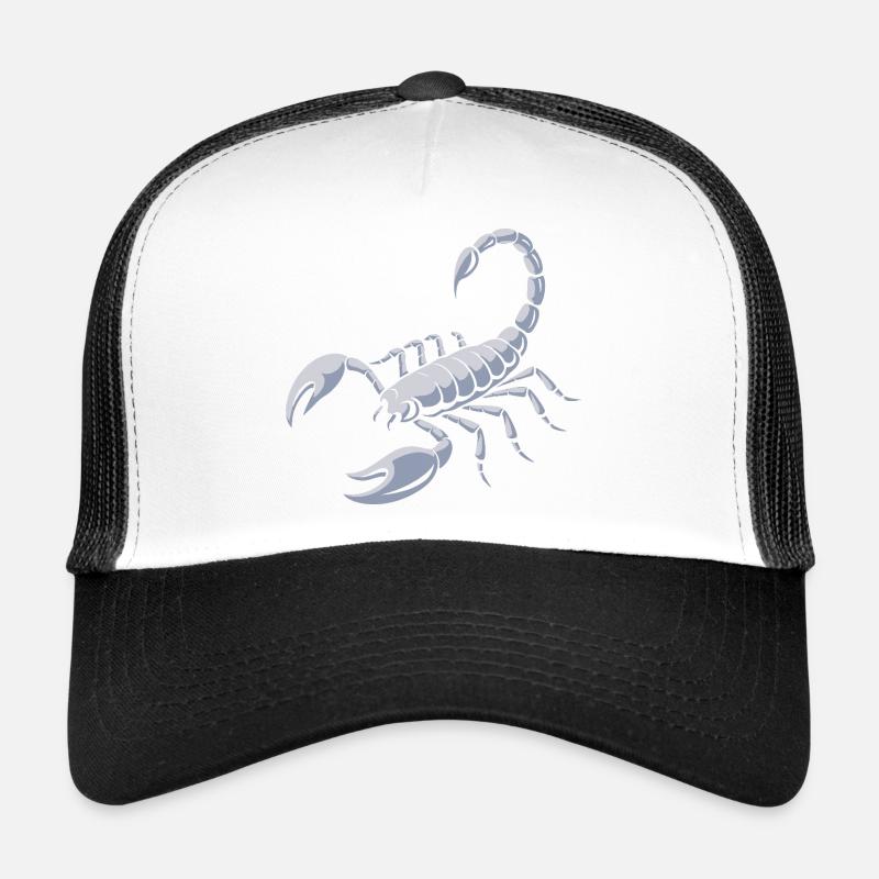 Grimmiger Skorpion - Trucker Cap - Weiß/Schwarz