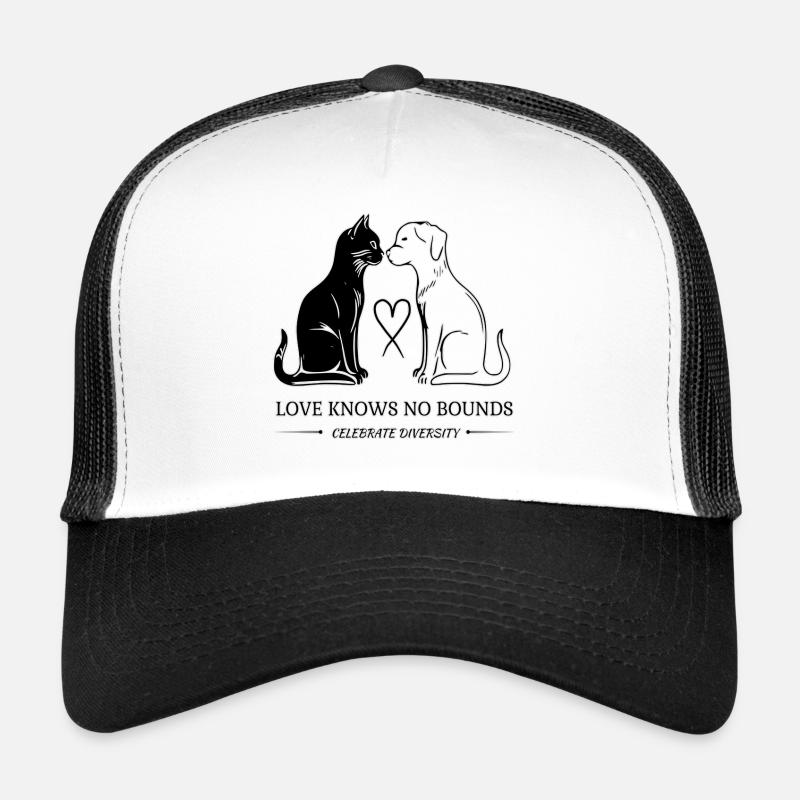 Chat et chien : l’amour ne connaît pas de frontières Casquette trucker 