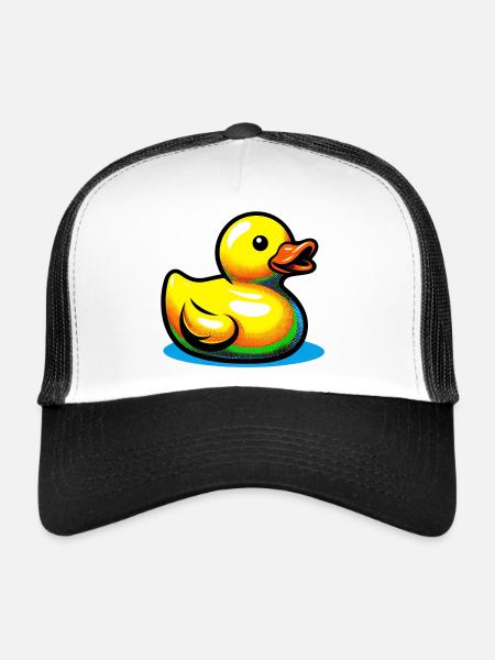 Caneton Canard Canard Canard - Casquette trucker  - blanc/noir - Devant
