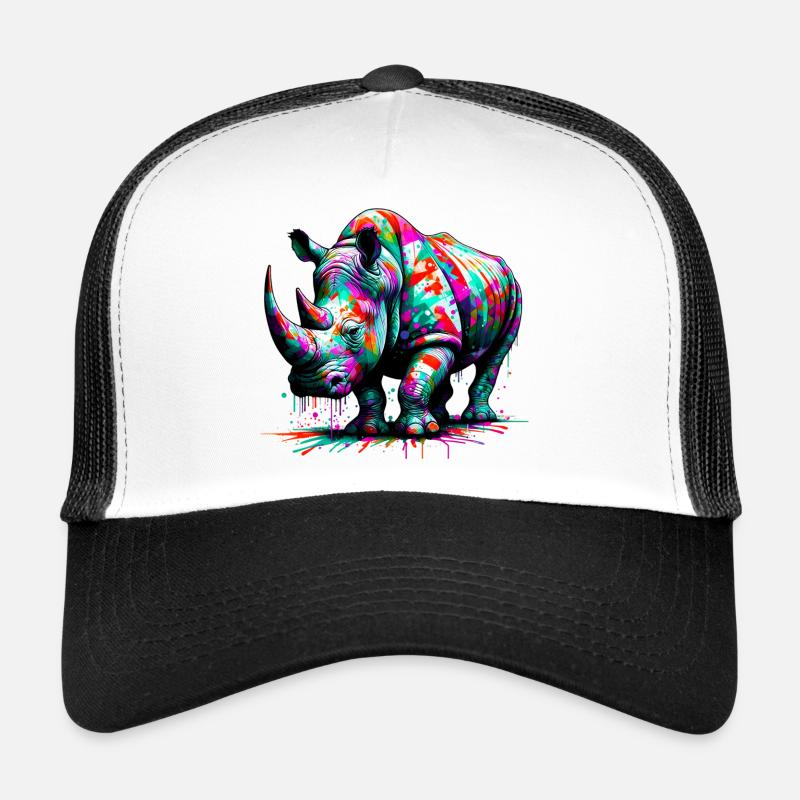 Nashorn - Trucker Cap - Weiß/Schwarz