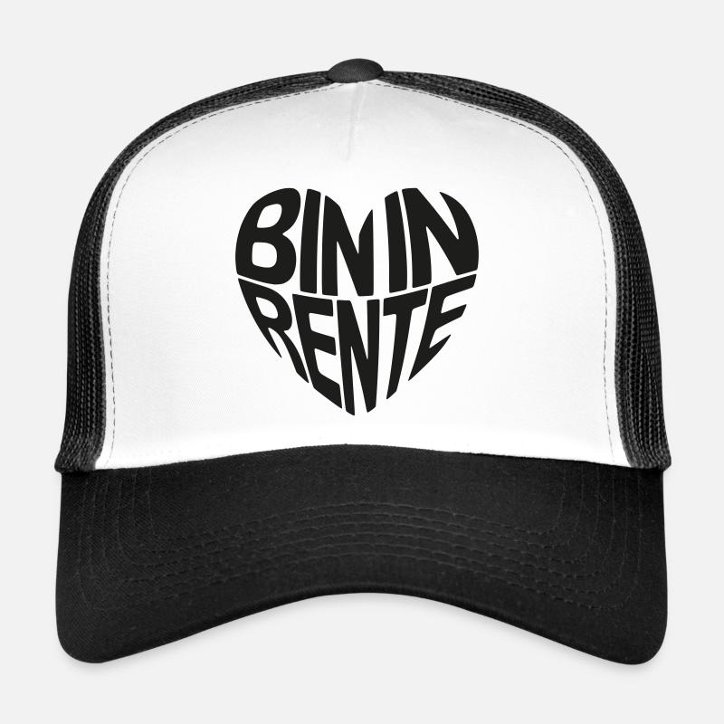 Bin in Rente - Trucker Cap - Weiß/Schwarz