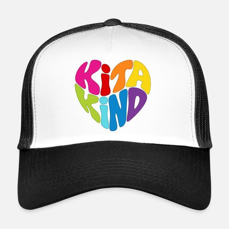 Kitakind Kita Kind - Trucker Cap - Weiß/Schwarz