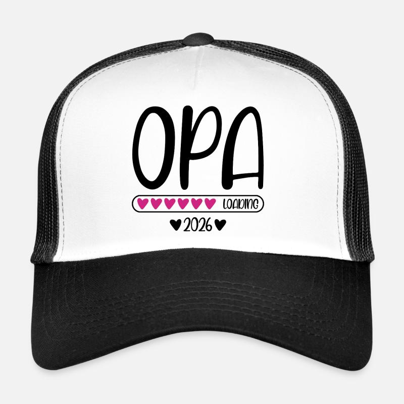 Opa 2026 loading - Trucker Cap - Weiß/Schwarz